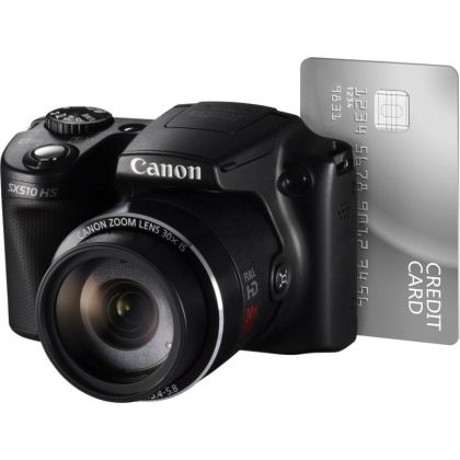 Дигитален фотоапарат Canon PowerShot SX510 IS, 12.1MP, Черен