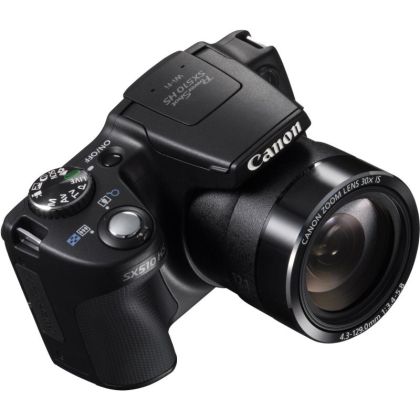 Дигитален фотоапарат Canon PowerShot SX510 IS, 12.1MP, Черен