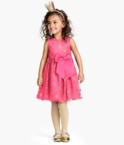Детска рокля с разноцветни десени